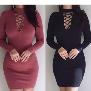 Lace up dress